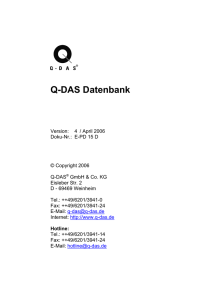 Q-DAS Datenbank