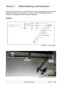 Versuch 1: Gitterherstellung und Polarisation