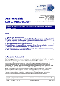Angiographie – Leistungsspektrum