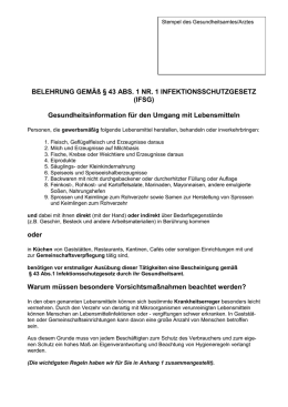 Muster-Belehrungsbogen Gemäß § 43 IfSG Abs.1 Nr.1