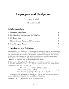 Liegruppen und Liealgebren