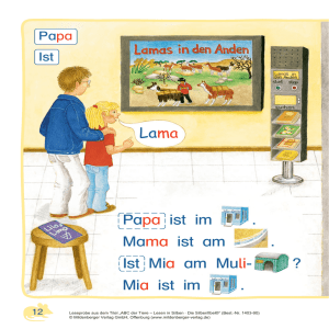 Lama Papa ist im . Mama ist am . Ist Mia am Muli