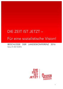 DIE ZEIT IST JETZT – Für eine sozialistische Vision!