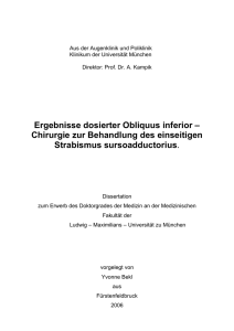 Ergebnisse dosierter Obliquus inferior