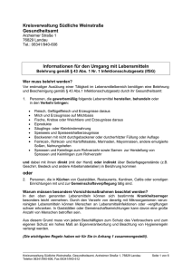 Belehrung IfSG Anmeldung und Informationen