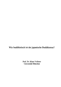 Wie buddhistisch ist der japanische Buddhismus?