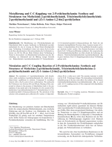 Metallierung und C-C-Kupplung von 2