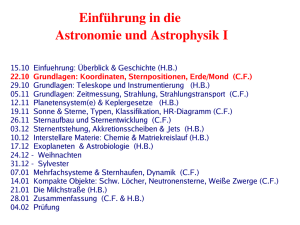 Vorlesung - Max-Planck-Institut für Astronomie