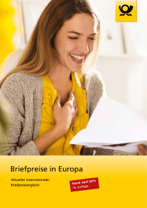 Briefpreise in Europa Aktueller internationaler Briefpreisvergleich