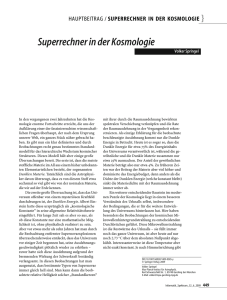 Superrechner in der Kosmologie