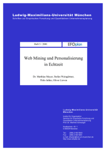 Web Mining und Personalisierung in Echtzeit