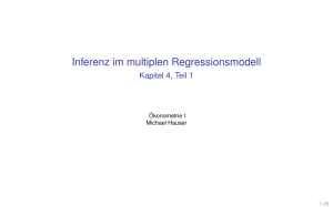 Inferenz im multiplen Regressionsmodell