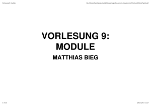 Vorlesung 9