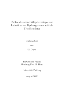 Photoelektronen-Bildspektroskopie zur Ionisation von