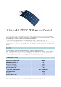 Solarmodul 100W CLSF Mono semiflexibel