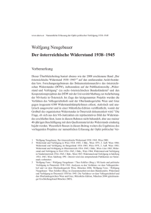 Wolfgang Neugebauer Der österreichische Widerstand 1938–1945