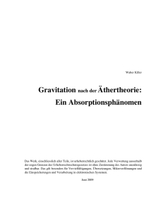 Gravitation nach dem Äthermodell: Ein