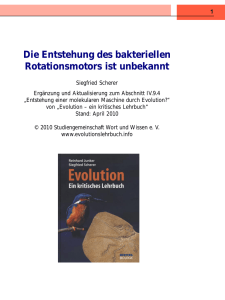 Siegfried Scherer - Evolution
