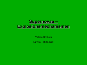 Supernovae – Explosionsmechanismen
