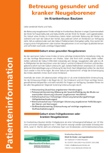 Informationen zu Neugeborenen - Oberlausitz