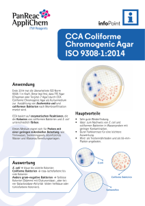 CCA Coliforme Chromogenic Agar ISO 9308-1:2014