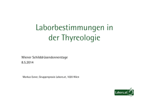 Vortrag Doz. Markus Exner: Laborbestimmungen in der Thyreologie