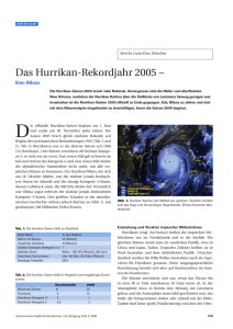 Das Hurrikan-Rekordjahr 2005 - Naturwissenschaftliche Rundschau