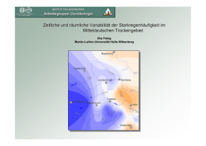 Zeitliche und räumliche Variabilität der Starkregenhäufigkeit im