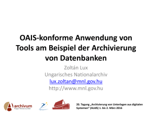 Lux, Zoltán: OAIS-konforme Anwendung von