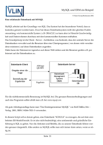 MySQL und ERM ein Beispiel