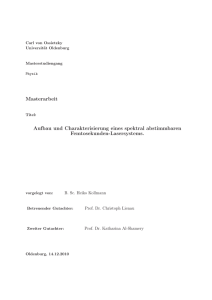 Masterarbeit Aufbau und Charakterisierung eines