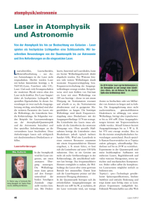 Laser in Atomphysik und Astronomie