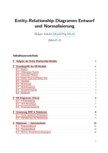 ERD-Entwurf und Normalisierung