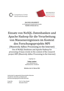 Einsatz von NoSQL-Datenbanken und Apache Hadoop für die