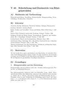 V 43 Schwächung und Dosimetrie von Rönt