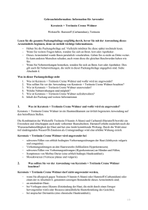 Information für Anwender Keratosis + Tretinoin Creme Widmer