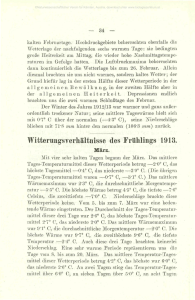 Witterungsverhältnisse des Frühlings 1913.