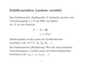 Zufallsvariablen [random variable]