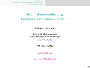 Einführung in das Programmieren mit C++ - Markus Uhlmann