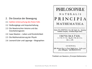 2. Die Gesetze der Bewegung