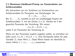 2.1 Maximum-Likelihood-Prinzip zur Konstruktion von