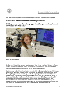"Host Fungal Interfaces" nimmt - Friedrich-Schiller