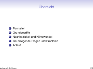 Vorlesung 1: Einführung