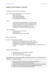 Inhalte für das Seminar „Motorik“ - Medizinische Fakultät Heidelberg