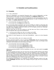 11. Modalität und Konditionalsätze