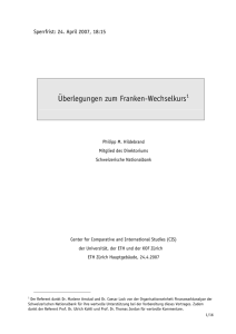 Überlegungen zum Franken