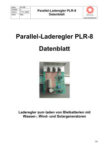 Parallel-Laderegler PLR-8 Datenblatt
