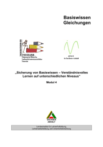 Basiswissen Gleichungen - Bildungsserver Sachsen