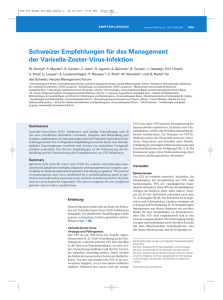 Schweizer Empfehlungen für das Management der - Klinik