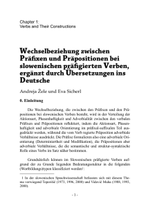 Wechselbeziehung zwischen Präfixen und Präpositionen bei